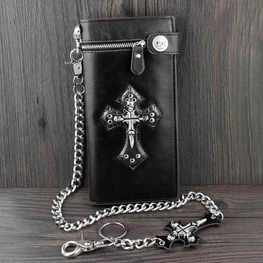 Big Cross Tall Wallet With Chain - newest